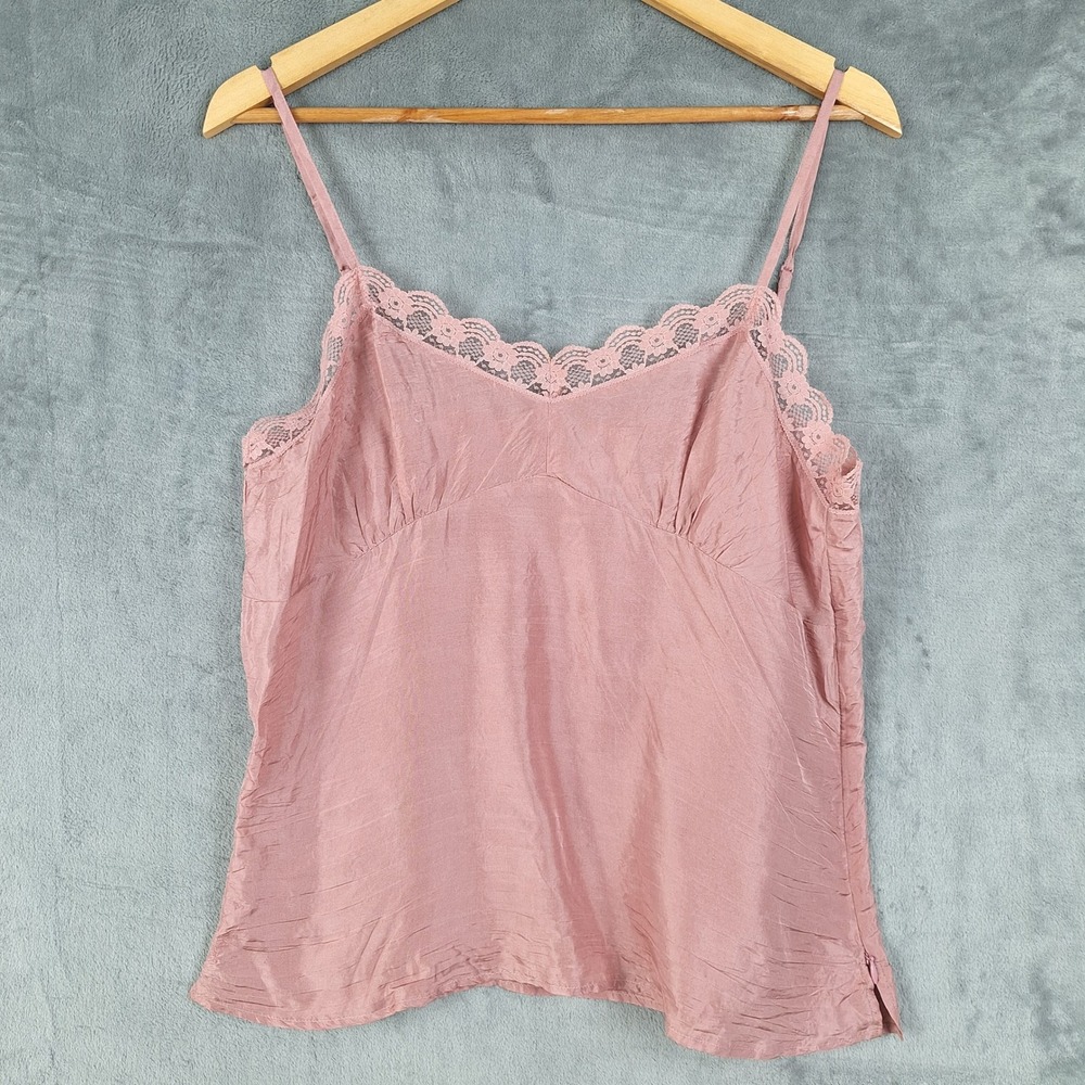 Vtg Old Navy Top Large Silk Fairy Coquette Y2K Romantic Going Out Lace Luxury